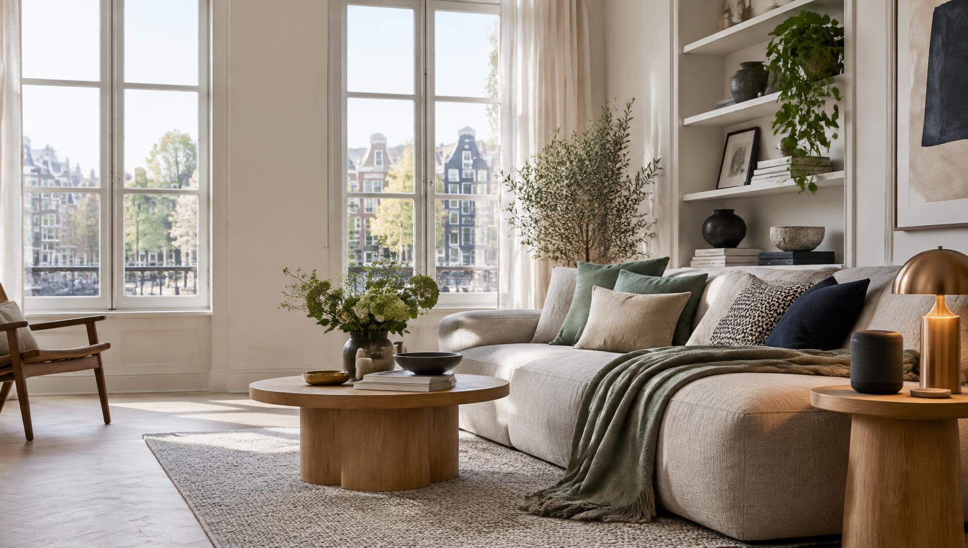 Home furnishings in a contemporary interior